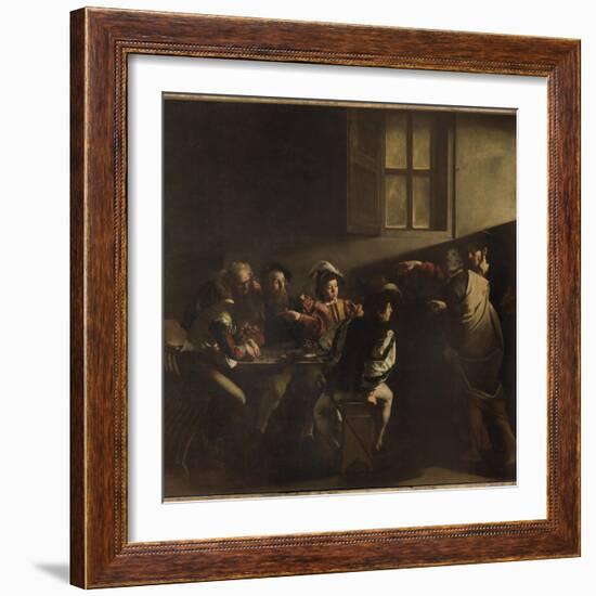 The Calling of St Matthew-Caravaggio-Framed Giclee Print