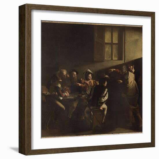 The Calling of St Matthew-Caravaggio-Framed Premium Giclee Print