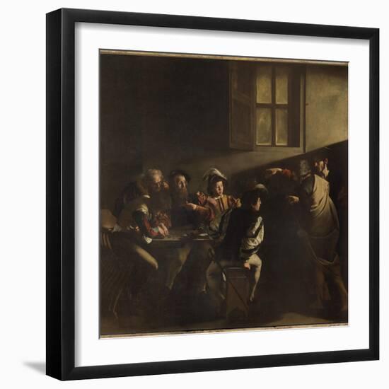 The Calling of St Matthew-Caravaggio-Framed Premium Giclee Print