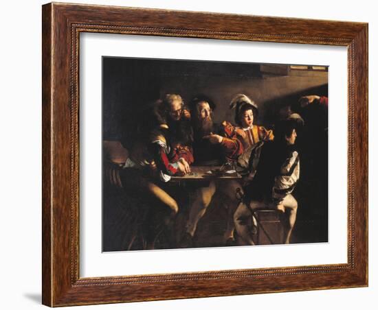 The Calling of St Matthew-Caravaggio-Framed Giclee Print