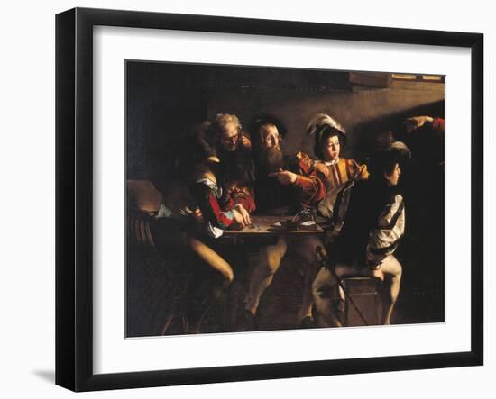 The Calling of St Matthew-Caravaggio-Framed Giclee Print