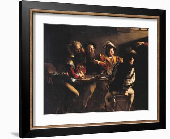 The Calling of St Matthew-Caravaggio-Framed Giclee Print