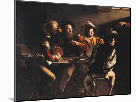 The Calling of St Matthew-Caravaggio-Mounted Giclee Print