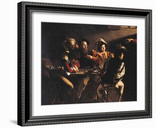 The Calling of St Matthew-Caravaggio-Framed Giclee Print