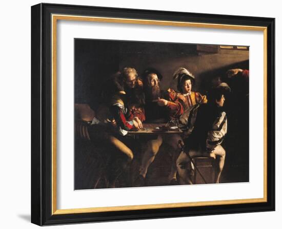 The Calling of St Matthew-Caravaggio-Framed Giclee Print