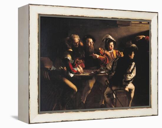 The Calling of St Matthew-Caravaggio-Framed Premier Image Canvas