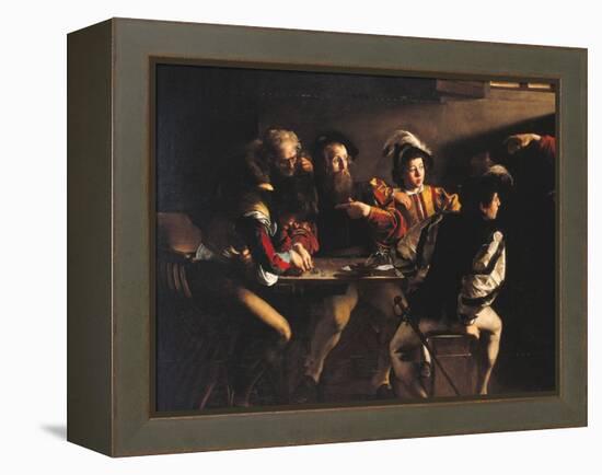 The Calling of St Matthew-Caravaggio-Framed Premier Image Canvas