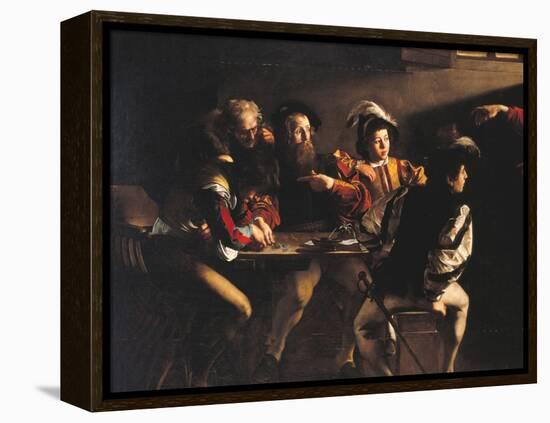 The Calling of St Matthew-Caravaggio-Framed Premier Image Canvas