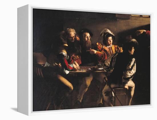 The Calling of St Matthew-Caravaggio-Framed Premier Image Canvas