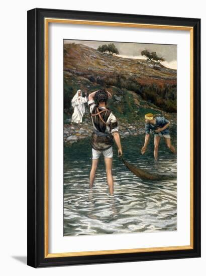 The Calling of St. Peter and St. Andrew, Illustration for 'The Life of Christ', C.1886-94-James Tissot-Framed Giclee Print