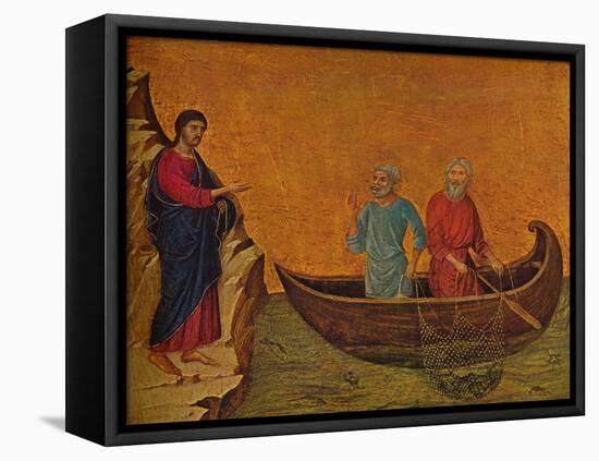 'The Calling of the Apostles Peter and Andrew', 1308-1311-Duccio Di buoninsegna-Framed Premier Image Canvas