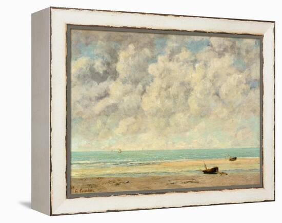 The Calm Sea, 1869-Gustave Courbet-Framed Premier Image Canvas