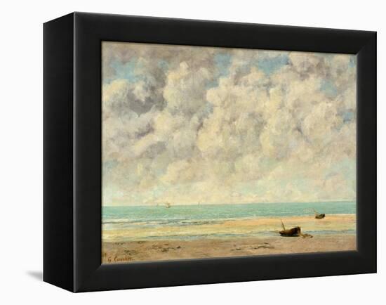 The Calm Sea, 1869-Gustave Courbet-Framed Premier Image Canvas