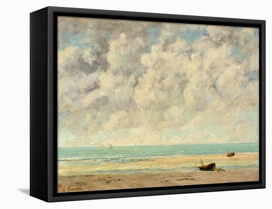 The Calm Sea, 1869-Gustave Courbet-Framed Premier Image Canvas