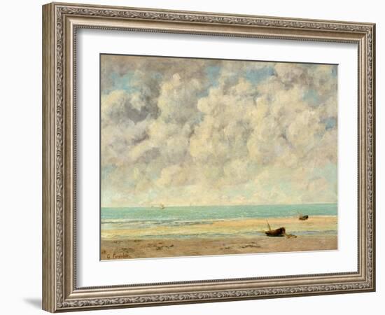 The Calm Sea, 1869-Gustave Courbet-Framed Giclee Print