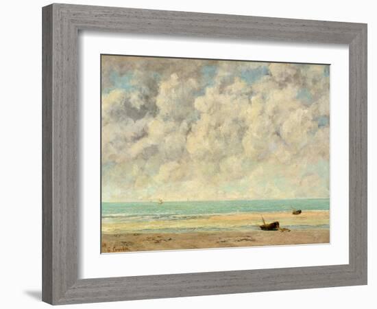 The Calm Sea, 1869-Gustave Courbet-Framed Giclee Print