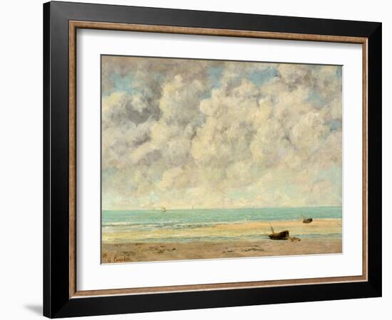 The Calm Sea, 1869-Gustave Courbet-Framed Giclee Print