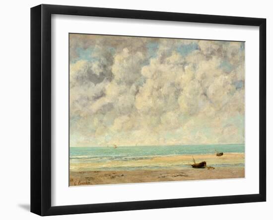 The Calm Sea, 1869-Gustave Courbet-Framed Giclee Print