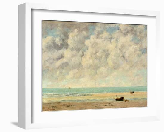 The Calm Sea, 1869-Gustave Courbet-Framed Giclee Print