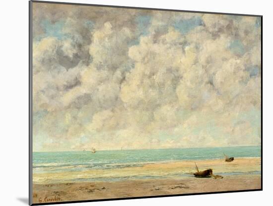 The Calm Sea, 1869-Gustave Courbet-Mounted Giclee Print