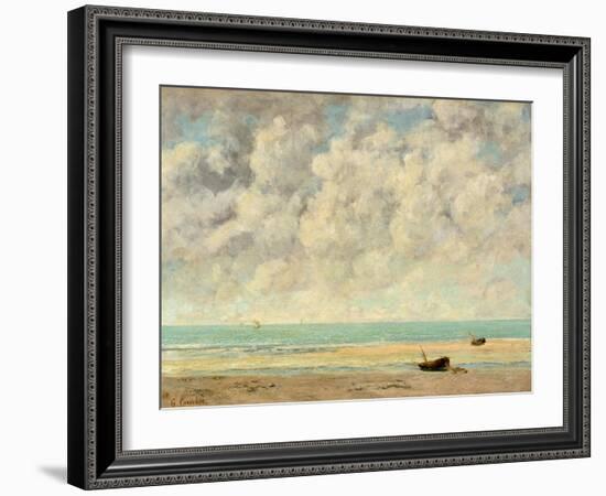The Calm Sea, 1869-Gustave Courbet-Framed Giclee Print