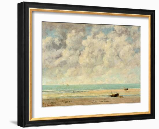 The Calm Sea, 1869-Gustave Courbet-Framed Giclee Print