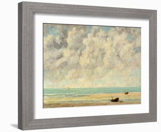 The Calm Sea-Gustave Courbet-Framed Art Print