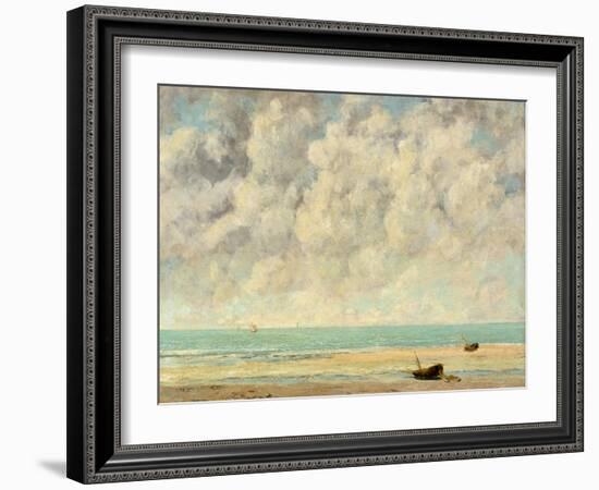 The Calm Sea-Gustave Courbet-Framed Art Print