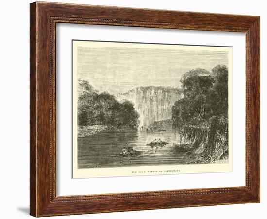 The Calm Waters of Biricanani-Édouard Riou-Framed Giclee Print