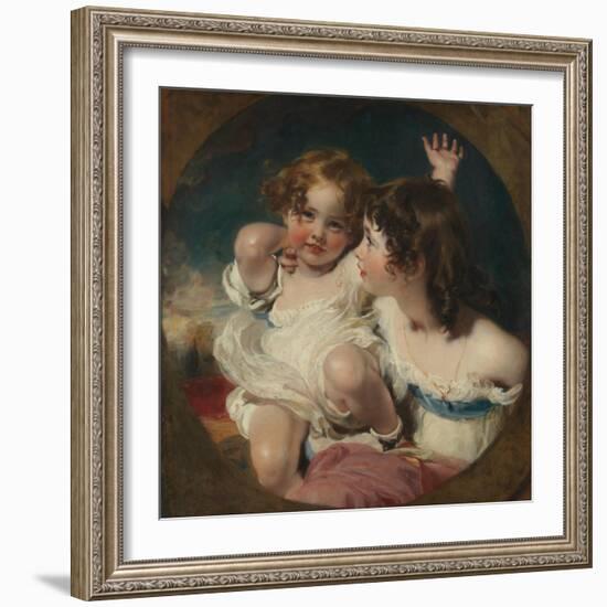 The Calmady Children (Emily, 1818–1906, and Laura Anne, 1820–94), 1823-Thomas Lawrence-Framed Giclee Print