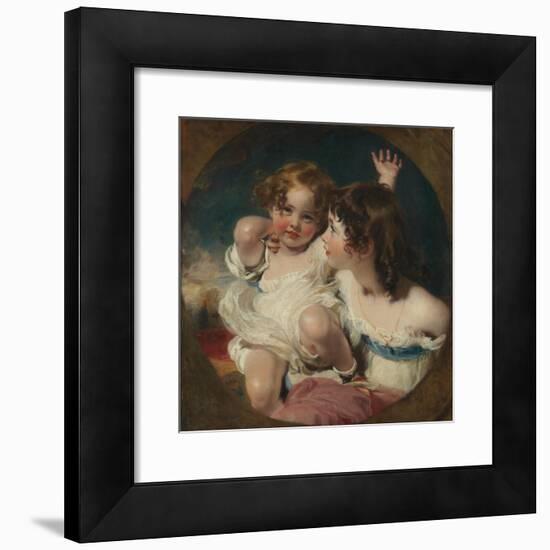 The Calmady Children (Emily, 1818–1906, and Laura Anne, 1820–94), 1823-Thomas Lawrence-Framed Giclee Print