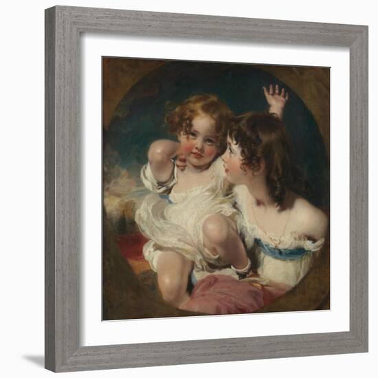 The Calmady Children (Emily, 1818–1906, and Laura Anne, 1820–94), 1823-Thomas Lawrence-Framed Giclee Print