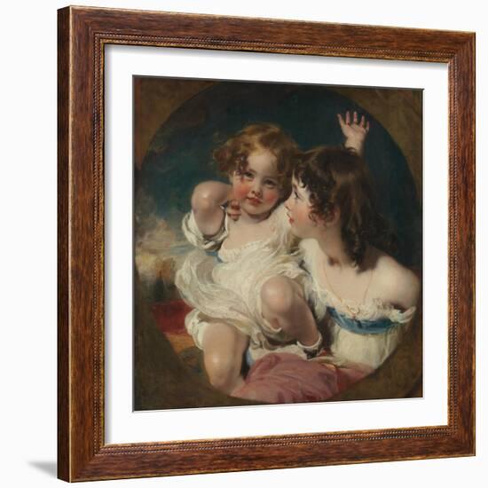 The Calmady Children (Emily, 1818–1906, and Laura Anne, 1820–94), 1823-Thomas Lawrence-Framed Giclee Print