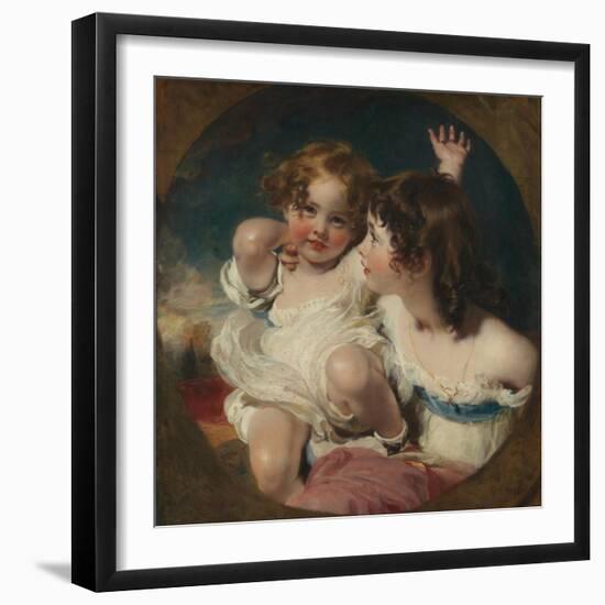 The Calmady Children (Emily, 1818–1906, and Laura Anne, 1820–94), 1823-Thomas Lawrence-Framed Giclee Print