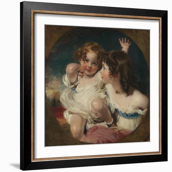 The Calmady Children (Emily, 1818–1906, and Laura Anne, 1820–94), 1823-Thomas Lawrence-Framed Giclee Print