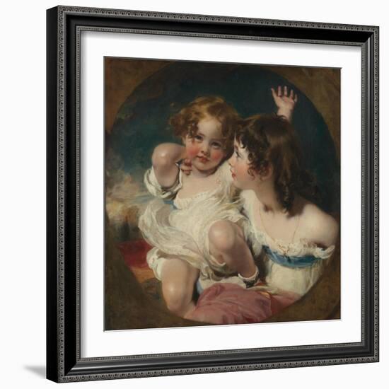 The Calmady Children (Emily, 1818–1906, and Laura Anne, 1820–94), 1823-Thomas Lawrence-Framed Giclee Print