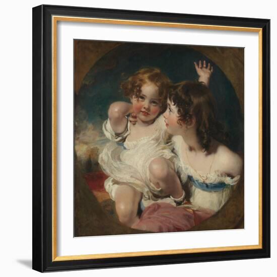 The Calmady Children (Emily, 1818–1906, and Laura Anne, 1820–94), 1823-Thomas Lawrence-Framed Giclee Print