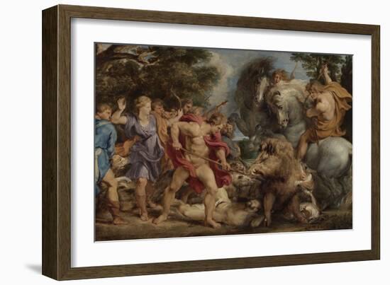 The Calydonian Boar Hunt, c.1611-2-Peter Paul Rubens-Framed Giclee Print