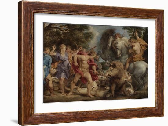 The Calydonian Boar Hunt, c.1611-2-Peter Paul Rubens-Framed Giclee Print