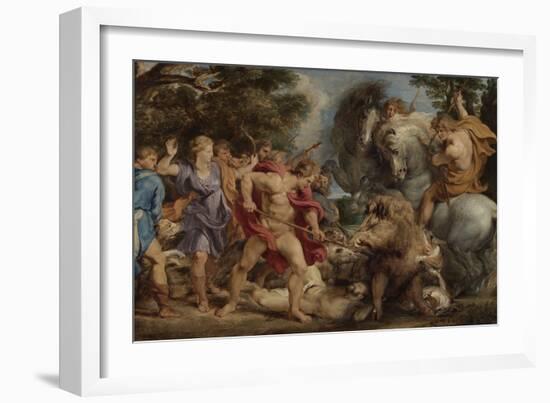 The Calydonian Boar Hunt, c.1611-2-Peter Paul Rubens-Framed Giclee Print