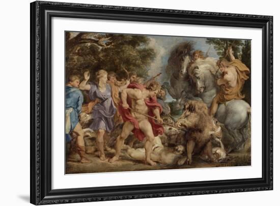 The Calydonian Boar Hunt-Peter Paul Rubens-Framed Art Print