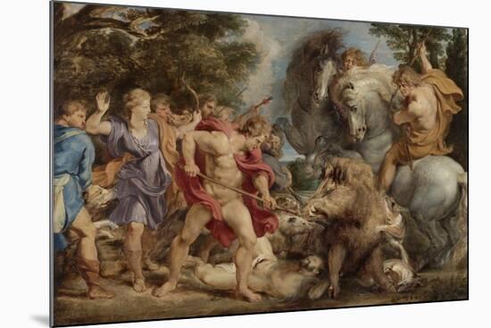 The Calydonian Boar Hunt-Peter Paul Rubens-Mounted Art Print