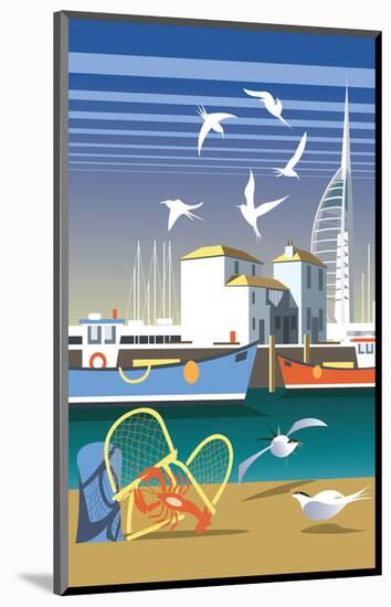 The Camber, Portsmouth - Dave Thompson Contemporary Travel Print-Dave Thompson-Mounted Giclee Print