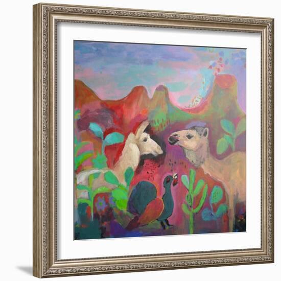 The Camel and the Llama-Iria Fernandez Alvarez-Framed Art Print