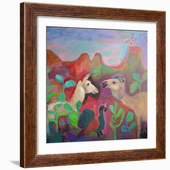 The Camel and the Llama-Iria Fernandez Alvarez-Framed Art Print