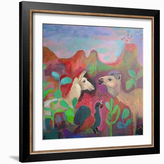 The Camel and the Llama-Iria Fernandez Alvarez-Framed Art Print