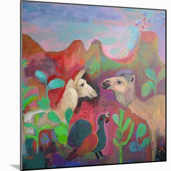 The Camel and the Llama-Iria Fernandez Alvarez-Mounted Art Print