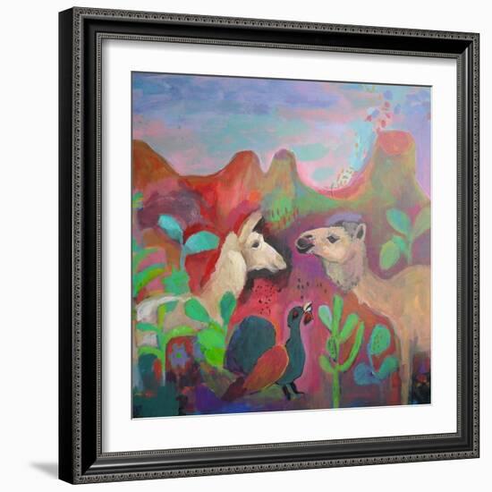 The Camel and the Llama-Iria Fernandez Alvarez-Framed Art Print