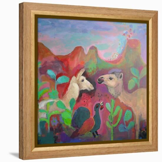 The Camel and the Llama-Iria Fernandez Alvarez-Framed Stretched Canvas