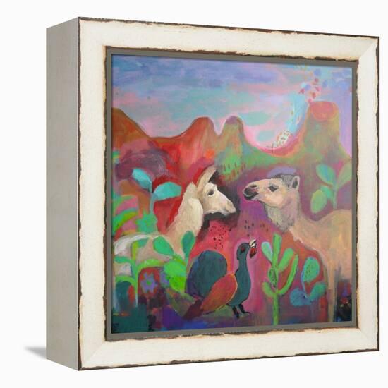 The Camel and the Llama-Iria Fernandez Alvarez-Framed Stretched Canvas